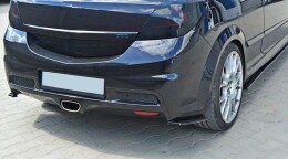 Heck Ansatz Flaps Diffusor passend für OPEL ASTRA H (FOR OPC / VXR) schwarz Hochglanz