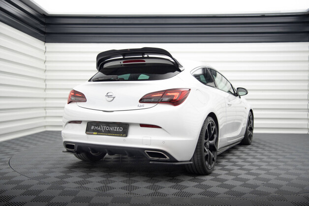Heck Ansatz Flaps Diffusor passend für OPEL ASTRA J OPC / VXR schwarz Hochglanz
