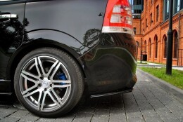 Heck Ansatz Flaps Diffusor für Opel ZAFIRA B OPC / VXR schwarz Hochglanz