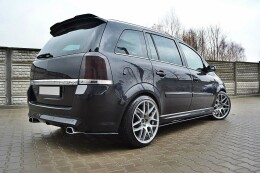 Heck Ansatz Flaps Diffusor passend für OPEL ZAFIRA B OPC / VXR schwarz Hochglanz