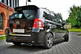 Heck Ansatz Flaps Diffusor passend für OPEL ZAFIRA B OPC / VXR schwarz Hochglanz