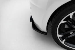 Heck Ansatz Flaps Diffusor passend für Peugeot RCZ Mk1 / Mk1 Facelift schwarz Hochglanz