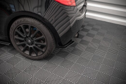 Heck Ansatz Flaps Diffusor passend für RENAULT CLIO III RS schwarz Hochglanz