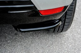 Heck Ansatz Flaps Diffusor passend für Renault Clio Mk4 schwarz Hochglanz