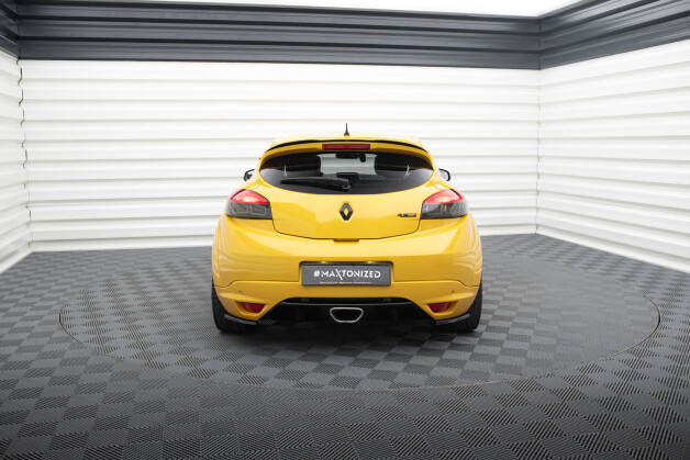Heck Ansatz Flaps Diffusor passend für RENAULT MEGANE 3 RS schwarz Hochglanz