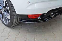 Heck Ansatz Flaps Diffusor passend für Renault Megane Mk4 Hatchback schwarz Hochglanz