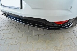 Heck Ansatz Flaps Diffusor passend für Renault Megane Mk4 Hatchback schwarz Hochglanz