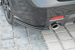 Heck Ansatz Flaps Diffusor passend für Saab 9-3 Aero Mk2 Facelift schwarz Hochglanz