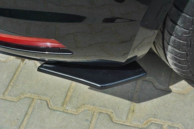 Heck Ansatz Flaps Diffusor passend für SEAT LEON III CUPRA / FR schwarz Hochglanz