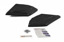 Heck Ansatz Flaps Diffusor passend für SEAT LEON III CUPRA / FR schwarz Hochglanz