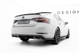 Heck Ansatz Flaps Diffusor V.1 passend für Skoda Superb Liftback / Combi Mk3 schwarz Hochglanz
