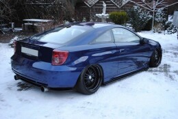 Heck Ansatz Flaps Diffusor passend für TOYOTA CELICA T23 vor Facelift schwarz Hochglanz