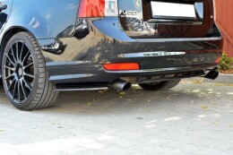 Heck Ansatz Flaps Diffusor passend für VOLVO V50F R-DESIGN Carbon Look