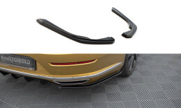 Heck Ansatz Flaps Diffusor für VW Arteon R-Line Limousine / Shooting Brake Mk1 schwarz Hochglanz