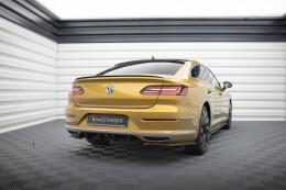 Heck Ansatz Flaps Diffusor für VW Arteon R-Line schwarz Hochglanz