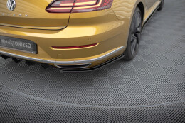 Heck Ansatz Flaps Diffusor für VW Arteon R-Line schwarz Hochglanz