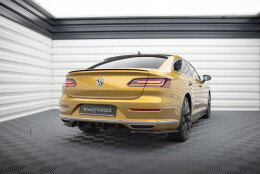 Heck Ansatz Flaps Diffusor passend für VW Arteon R-Line schwarz Hochglanz