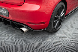 Heck Ansatz Flaps Diffusor passend für VW GOLF 6 GTI 35TH schwarz Hochglanz