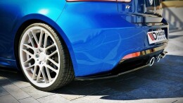 Heck Ansatz Flaps Diffusor passend für VW GOLF 6 R schwarz matt
