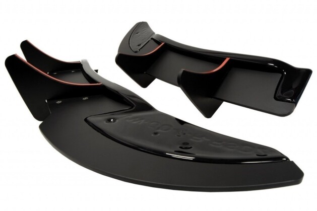 Heck Ansatz Flaps Diffusor passend für VW GOLF 6 R (CNC) schwarz Hochglanz