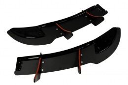 Heck Ansatz Flaps Diffusor passend für VW GOLF 6 R (CNC) schwarz Hochglanz