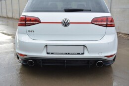 Heck Ansatz Flaps Diffusor für VW GOLF 7 GTI schwarz Hochglanz