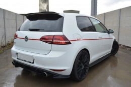 Heck Ansatz Flaps Diffusor passend für VW GOLF 7 GTI schwarz Hochglanz