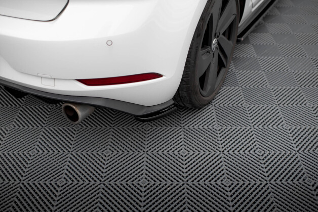 Heck Ansatz Flaps Diffusor passend für VW GOLF 7 GTI FACELIFT schwarz Hochglanz