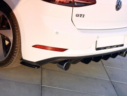 Heck Ansatz Flaps Diffusor für VW GOLF 7 GTI FACELIFT schwarz Hochglanz