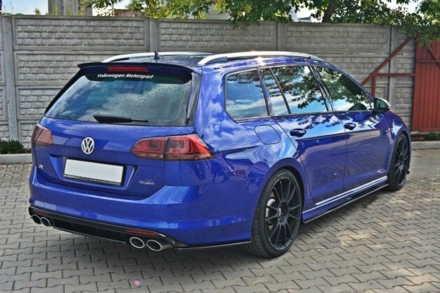 Street+ Heck Ansatz Flaps passend für VW Golf 7 R Variant schwarz Hochglanz