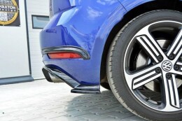 Heck Ansatz Flaps Diffusor für VW GOLF 7 R Facelift schwarz matt