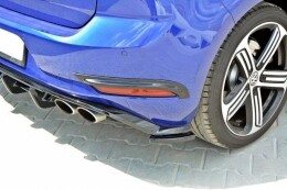 Heck Ansatz Flaps Diffusor passend für VW GOLF 7 R Facelift schwarz matt