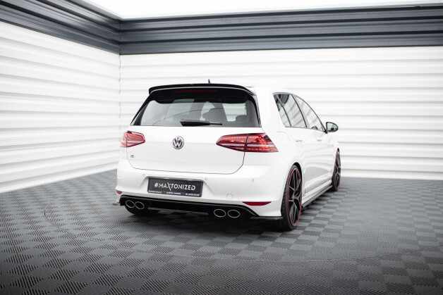 Heck Ansatz Flaps Diffusor V.2 passend für VW GOLF 7 R schwarz Hochglanz