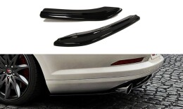 Heck Ansatz Flaps Diffusor für VW Passat CC R36 RLINE vor FL schwarz Hochglanz