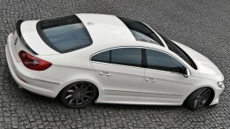 Heck Ansatz Flaps Diffusor passend für VW Passat CC R36 RLINE (vor Facelift) schwarz Hochglanz