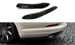 Heck Ansatz Flaps Diffusor für VW Passat CC R36 RLINE (vor Facelift) schwarz matt