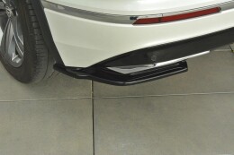 Heck Ansatz Flaps Diffusor passend für Vw Tiguan Mk2 R-Line schwarz Hochglanz