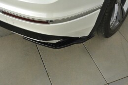 Heck Ansatz Flaps Diffusor passend für Vw Tiguan Mk2 R-Line schwarz Hochglanz