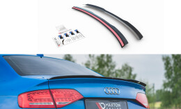 Heck Spoiler Aufsatz Abrisskante passend für Audi A4 Limousine B8 / B8 Facelift schwarz Hochglanz