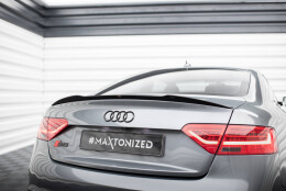 Heck Spoiler Aufsatz Abrisskante passend für Audi S5 Coupe / A5 S-Line Coupe 8T / 8T FL schwarz Hochglanz