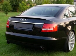 Heck Spoiler Aufsatz Abrisskante passend für Audi A6 S-line C6 Limousine schwarz Hochglanz