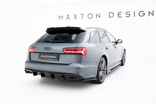 Heck Spoiler Aufsatz Abrisskante für Audi A6 C7 Avant S-Line/ S6 C7 schwarz Hochglanz