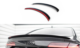 Heck Spoiler Aufsatz Abrisskante passend für Audi A8 D4 schwarz Hochglanz