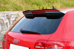 Heck Spoiler Aufsatz Abrisskante passend für Audi RS3 8P schwarz Hochglanz