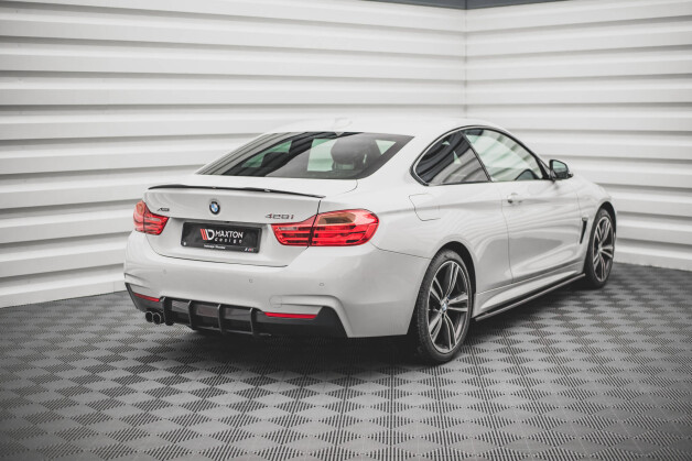 Heck Spoiler Aufsatz Abrisskante passend für BMW 4er F32 schwarz Hochglanz