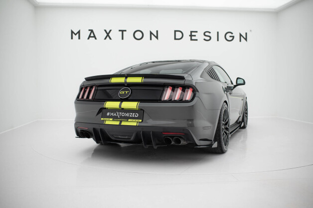 Heck Spoiler Aufsatz Abrisskante passend für Ford Mustang / Mustang GT Mk6 schwarz Hochglanz