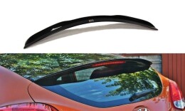 Heck Spoiler Aufsatz Abrisskante für Hyundai Veloster schwarz Hochglanz