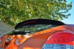 Heck Spoiler Aufsatz Abrisskante passend für Hyundai Veloster schwarz Hochglanz