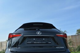 Heck Spoiler Aufsatz Abrisskante passend für Lexus NX Preface/FL schwarz Hochglanz