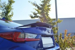 Heck Spoiler Aufsatz Abrisskante passend für Lexus RC F schwarz Hochglanz